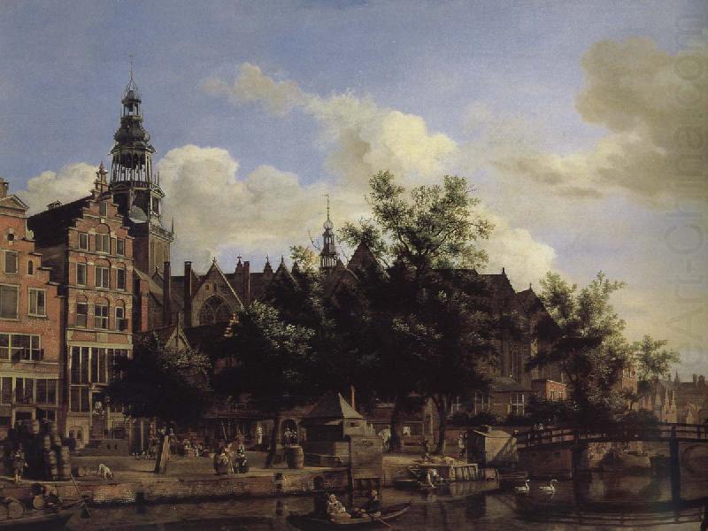 Jan van der Heyden Old church landscape oil painting picture